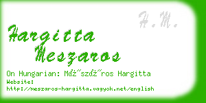 hargitta meszaros business card